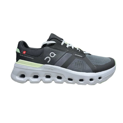 On Cloudrunner 2  Men's Dark Gray-Lima Green