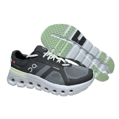 On Cloudrunner 2  Women's Dark Gray-Lima Green